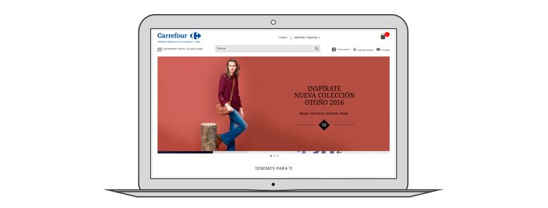 Ejemplo diseño ecommerce Carrefour