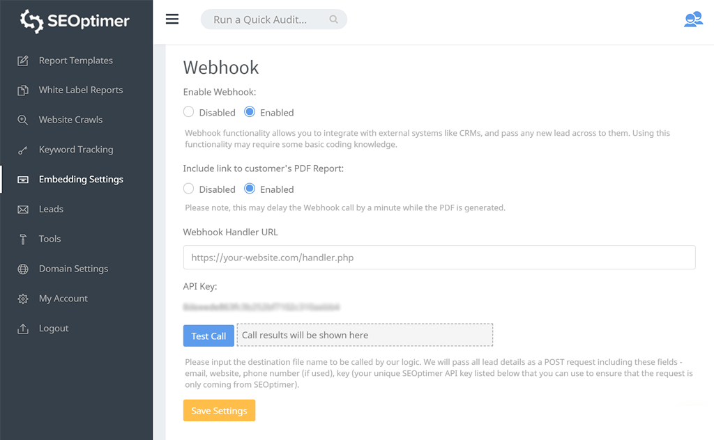 Formulario webhook